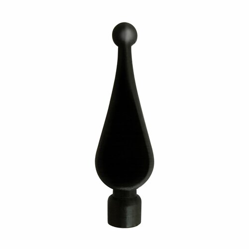 Peacock decoratieknop plantenstaak  2 stuks zwart - afbeelding 2