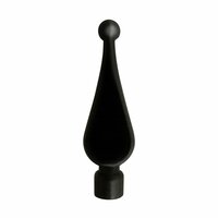 Peacock decoratieknop plantenstaak  2 stuks zwart - afbeelding 2