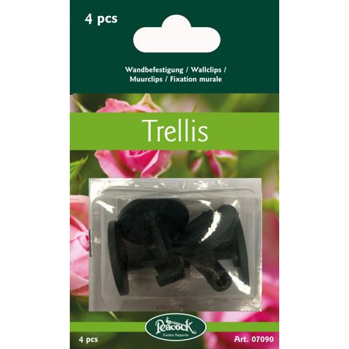 Peacock muurclips voor trellis 4 stuks