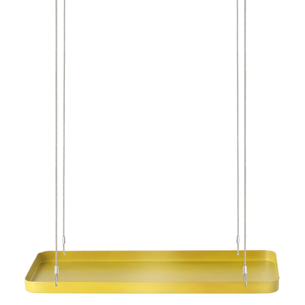 Plantenplateau hanger 15x38 cm goud
