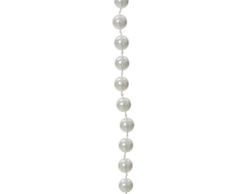 Plastic kralenslinger winterwit 10 meter - afbeelding 2