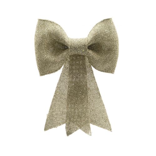 plastic strik met glitter licht goud 23x31cm