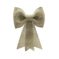 plastic strik met glitter licht goud 23x31cm