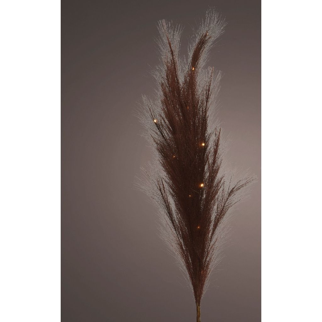 Pluim met microled 118 cm 15 lamps dark brown