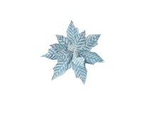 Poinsettia polyester 34 cm heideblauw
