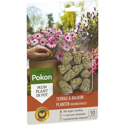 Pokon terras & balkon voedingskegels 10 stuks - afbeelding 1