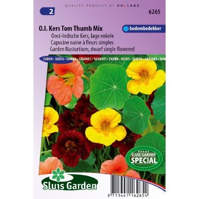 Oost Indische kers zaden Tropaeolum majus tom thumb