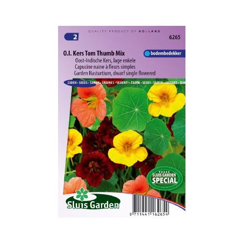 Tropaeolum zaden Tom Thumb Oost-Indische kers