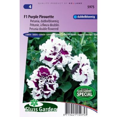 Petunia Multiflora Zaden Purple Pirouette F1 huismerk kopen in de aanbieding