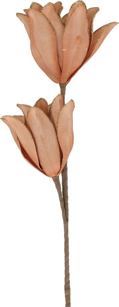 Kunstbloem protea met glitter 87 cm zalm