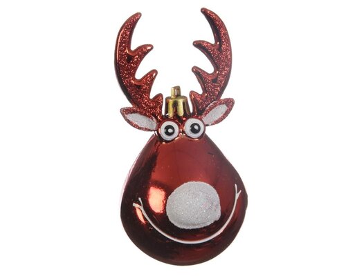 Rendier kunststof 11.5 cm kerstrood