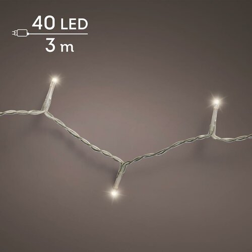 Basic rice lights LED transparant 40 warm wit - afbeelding 1