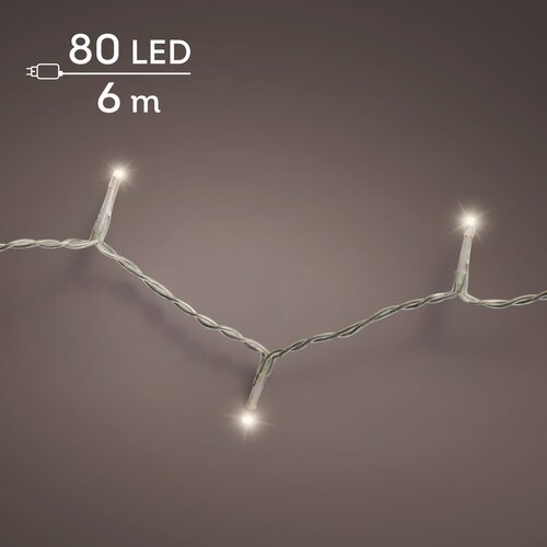 Basic rice lights LED transparant 80 warm wit - afbeelding 1