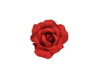 Roos op clip 14 cm fluweel Christmas red