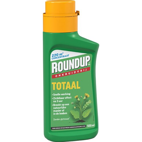 Roundup totaal onkruidvrij concentraat 500 ml