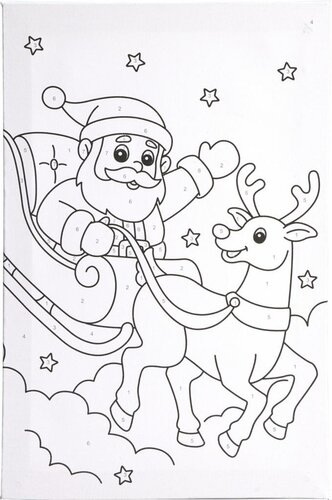 Verfset op nummer kerstman - afbeelding 1