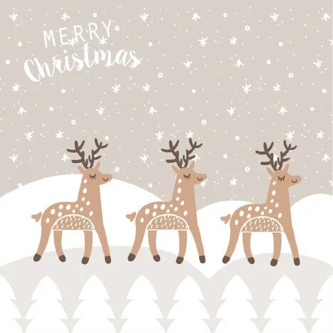Duni servetten cute deer 33x33 cm