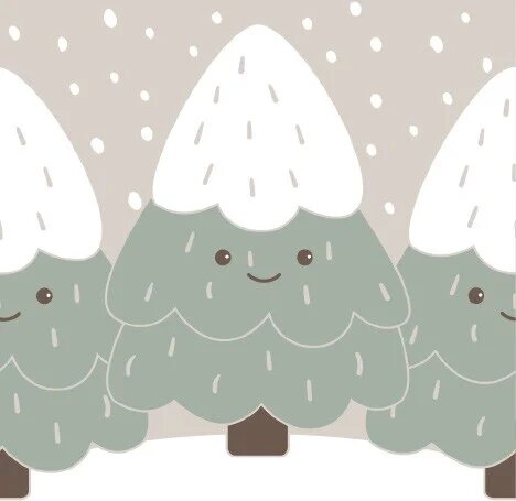 Duni servetten cute trees 33x33 cm