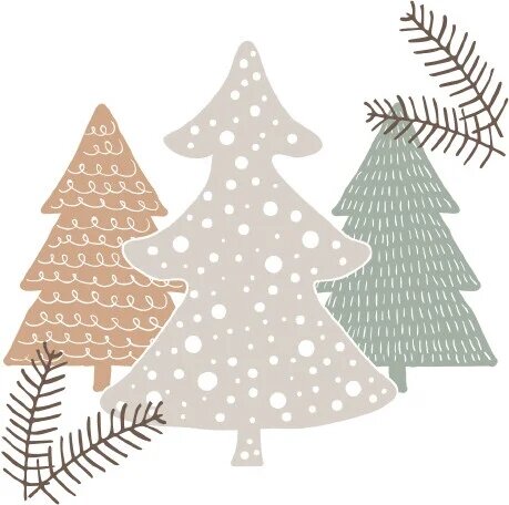 Duni servetten graphic trees 33x33 cm