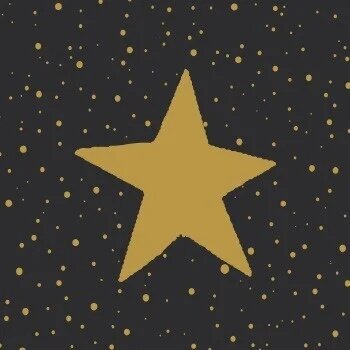 Duni servetten sparkles black 33x33 cm