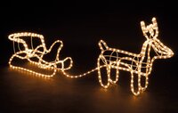Slangverlichting rendier met slee