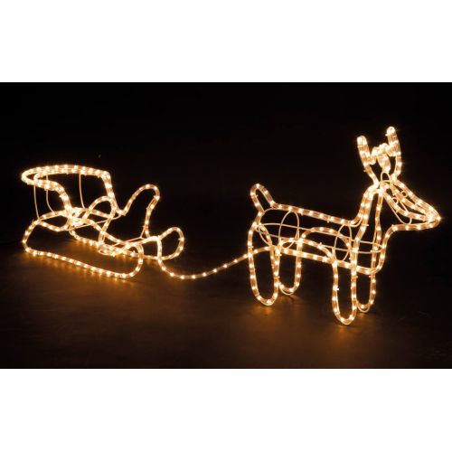 Slangverlichting rendier met slee