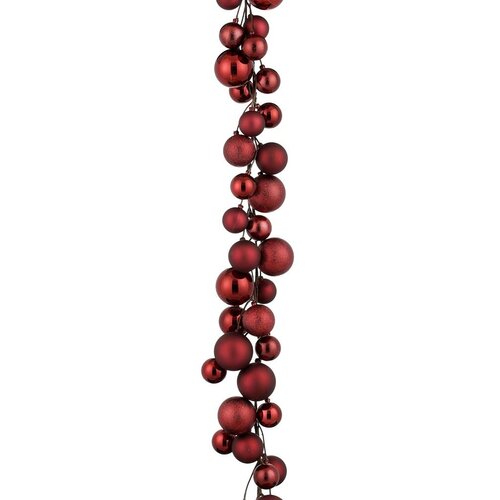 Blackbox kerstballen slinger kerstballen 180 cm rood