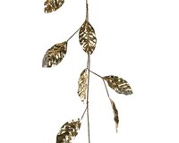Decoratieve slinger ovaal blad 120 cm licht goud