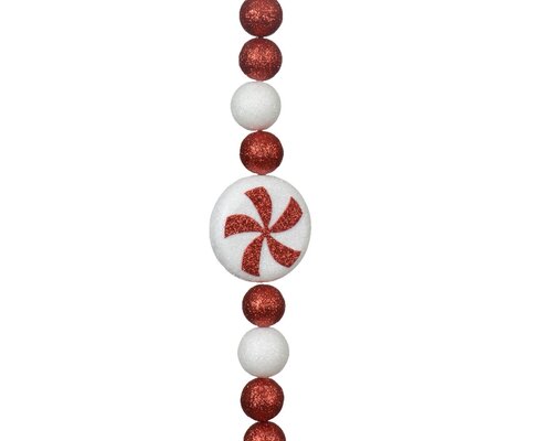 Slinger polyfoam snoep 180 cm rood/wit