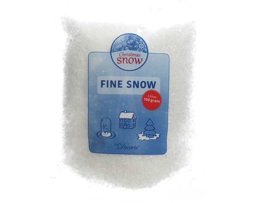 Decoratieve sneeuw polyester fijn 100 gram