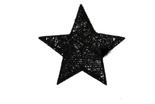 Ster met 20 lampjes zwart 30 cm