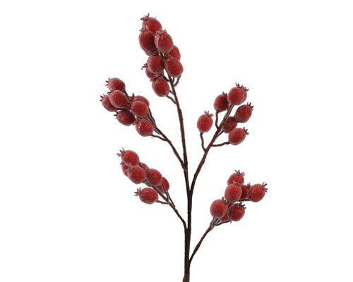 Kersttak rozenbottel 78 cm rood