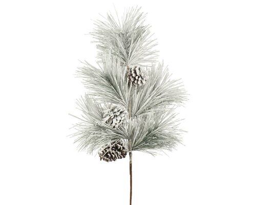 Kerst tak met sneeuw en dennenappels 80 cm
