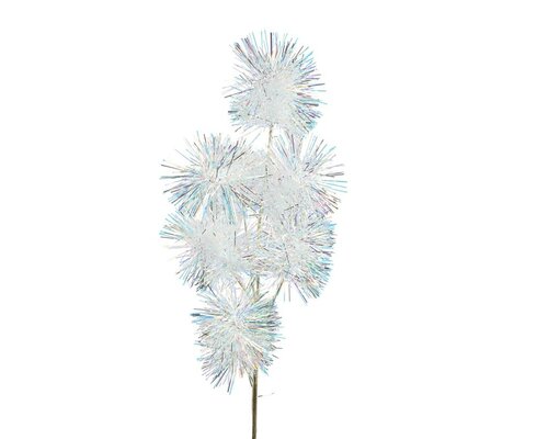 Kerst tak lametta 65 cm wit/goud