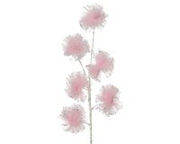 Kerst tak organza glitters 69 cm poeder roze