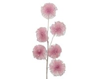 Kerst tak organza glitters 69 cm vintage roze