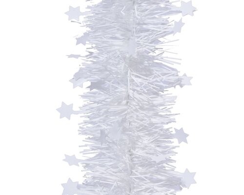 Sterguirlande glans winterwit