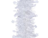 Sterguirlande glans winterwit