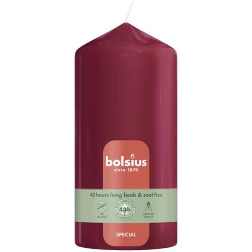 Bolsius stompkaars 6x13 cm velvet red