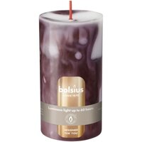 Bolsius stompkaars marble Royal Burgundy 7x13 cm