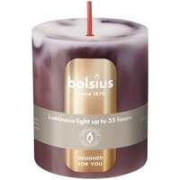 Bolsius stompkaars marble Royal Burgundy 7x8 cm