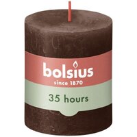 Bolsius kaars rustiek 7x8 cm chocolate brown