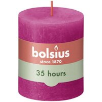Bolsius kaars rustiek 7x8 cm fuchsia