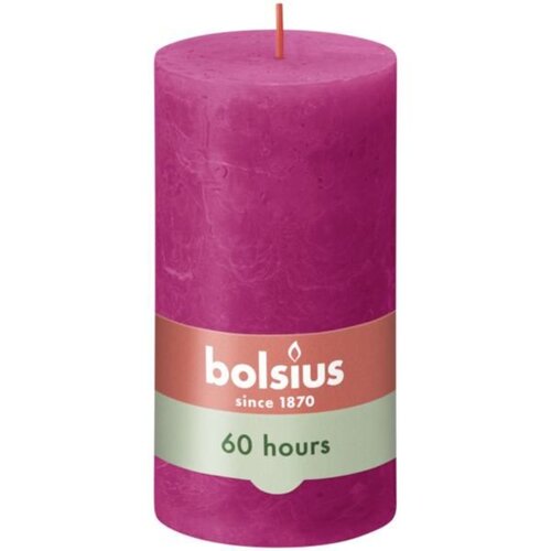 Bolsius kaars rustiek 7x13 cm fuchsia