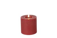 Led kaars Lyon D10 H 10 cm rood