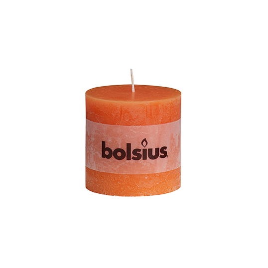 Bolsius Stompkaars Rustiek 10X10 Cm Oranje huismerk kopen in de aanbieding