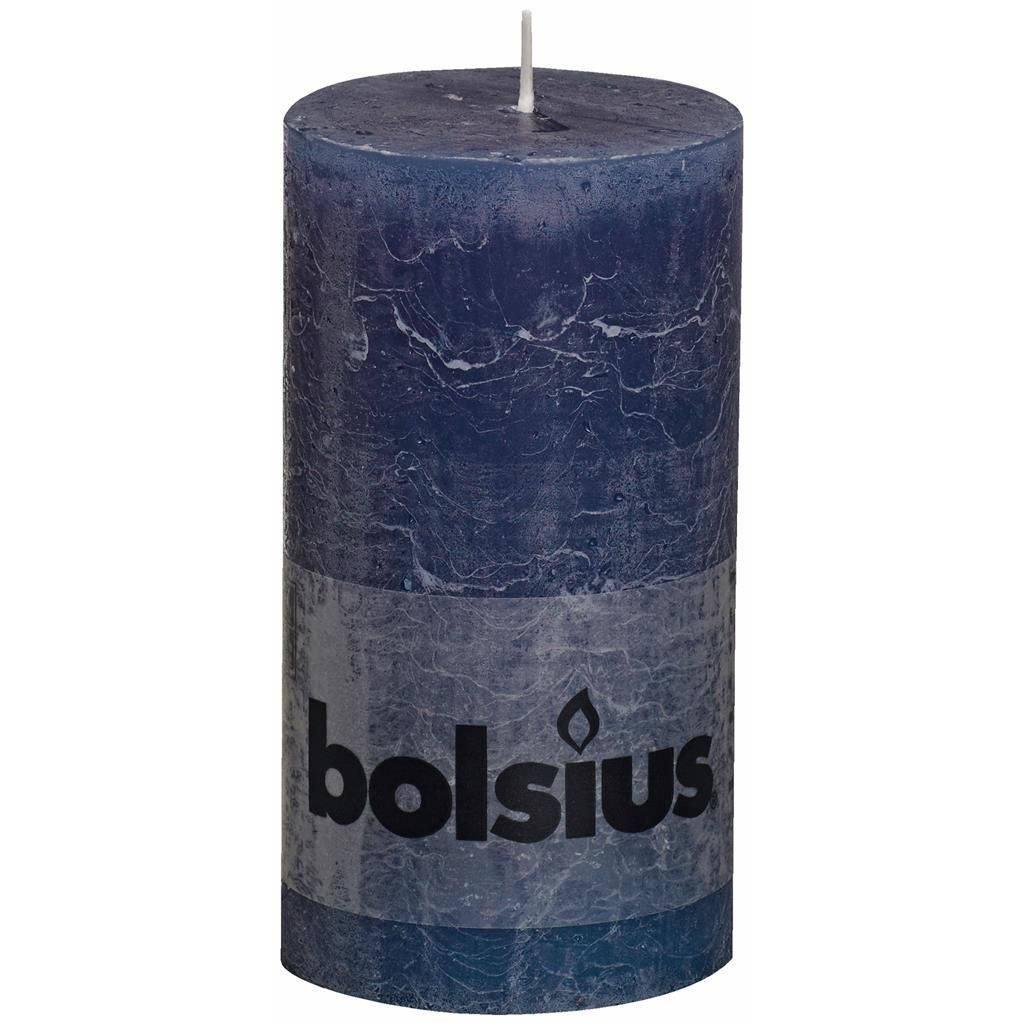 Bolsius Stompkaars Rustiek 13X7 Cm Donker Blauw huismerk kopen in de aanbieding Bolsius Stompkaars Rustiek 13X7 Cm Donker Blauw huismerk kopen in de aanbieding