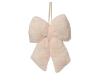 Strik kunst bont roze 14 cm