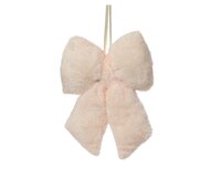 Strik kunst bont roze 30 cm