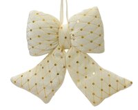 Strik polyester fluweel ivoor 37 cm